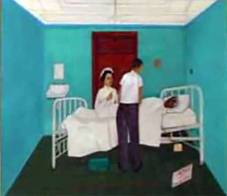Sur un lit d'hôpital - Philomé Obin