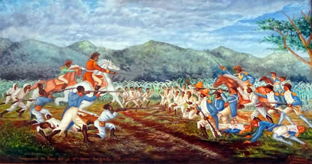 Toussaint en face de La 2e brigade
